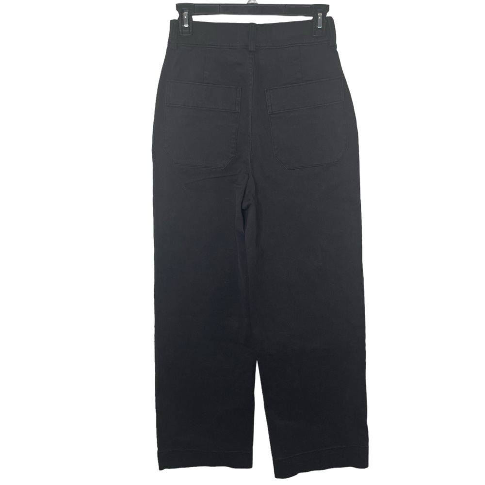 NEW WITH TAGS Everlane Black The Organic Wide-Leg Pant in Size 0 - Picture 4 of 8